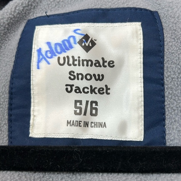 Member’s Mark Ultimate Snow Jacket Sz 5-6 Navy Quilted Puffer Hood Thick Warm - Picture 2 of 13